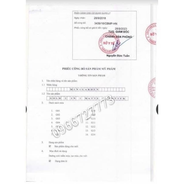 [Mã COSHOT01 hoàn 10% xu đơn 250K] Son GOLD 2 in 1 Minigarden Chính hãng | BigBuy360 - bigbuy360.vn