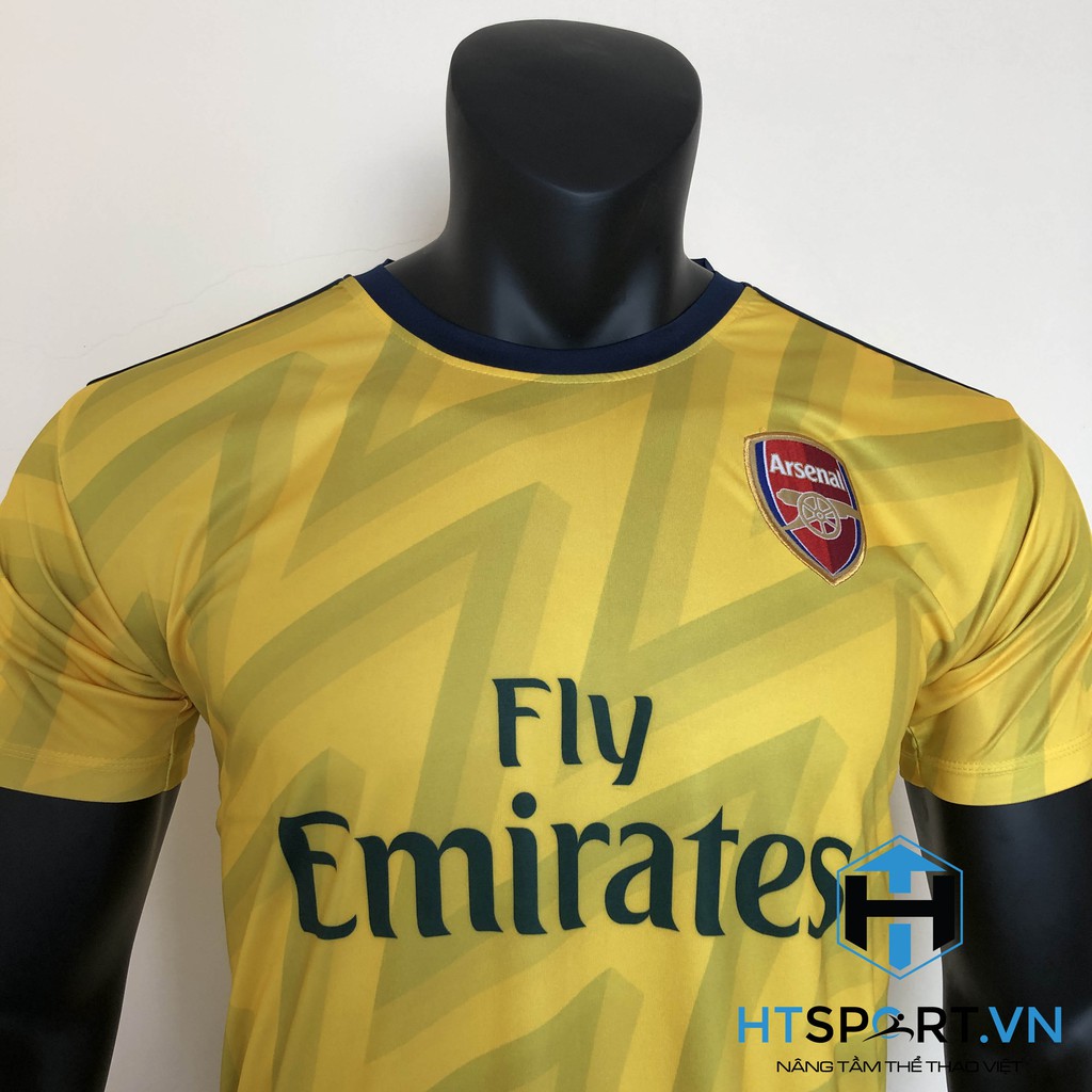 Áo CLB Arsenal Thun Lạnh Cao Cấp Chính Hãng Đá Banh , Áo đấu Arsenal Vàng