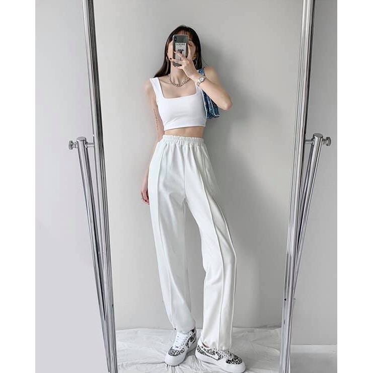 Áo croptop cổ vuông đen trắng - Áo croptop khoét nách 2 màu đen trắng freesize phom ôm chất thun co giãn C316