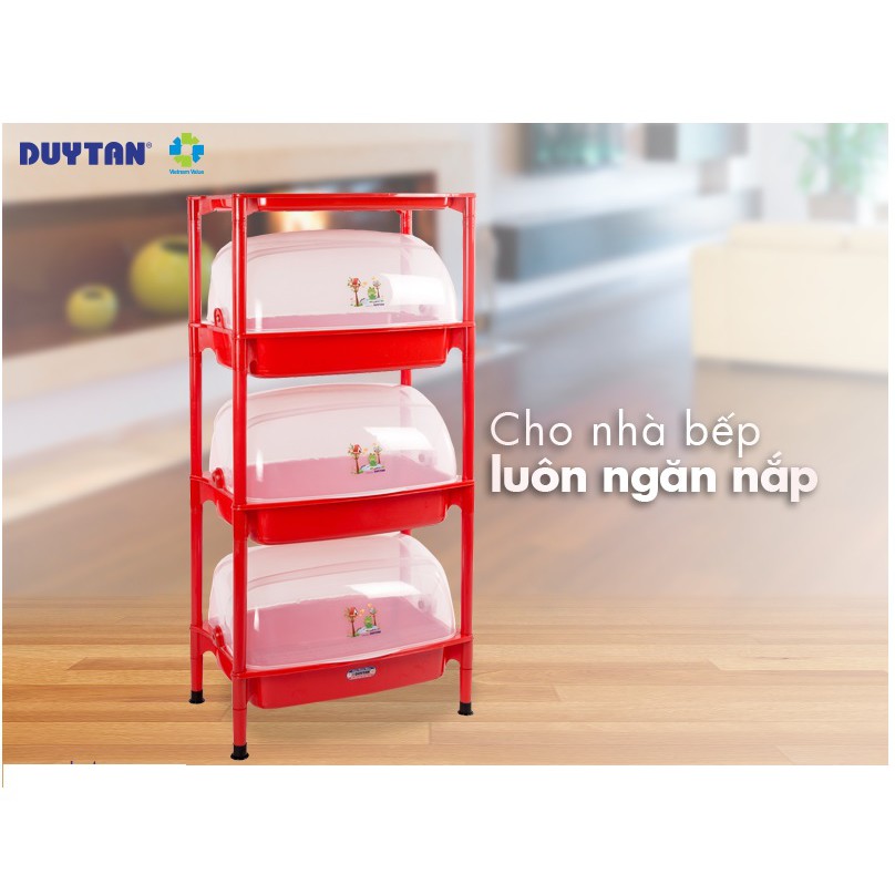 Kệ nắp nhựa Duy Tân size nhỏ loại 2 ngăn - No.04090