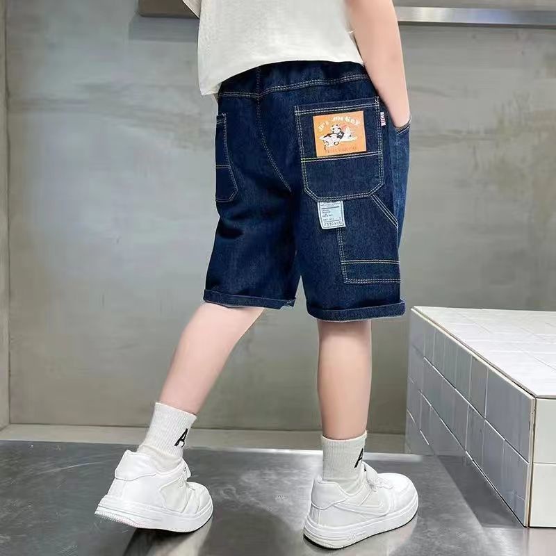 quần áo trẻ em Quần Short Denim Dáng Rộng Thời Trang Mùa Hè 2022 Mới Cho Bé Trai 5-8 Tuổi quần bé trai quần áo sơ sinh quần ngố bé trai quần jeans bé trai quần short jean bé trai quần jean trẻ em