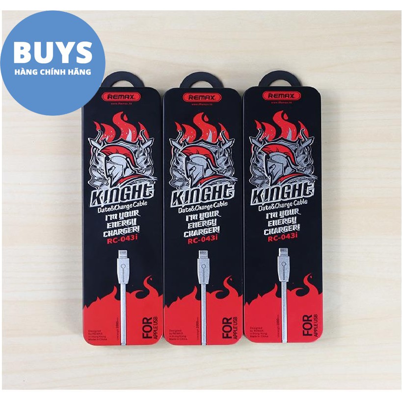 Cáp Sạc Remax Knight RC-043i Lightning Tự Ngắt Thông Minh- Iphone / Ipad