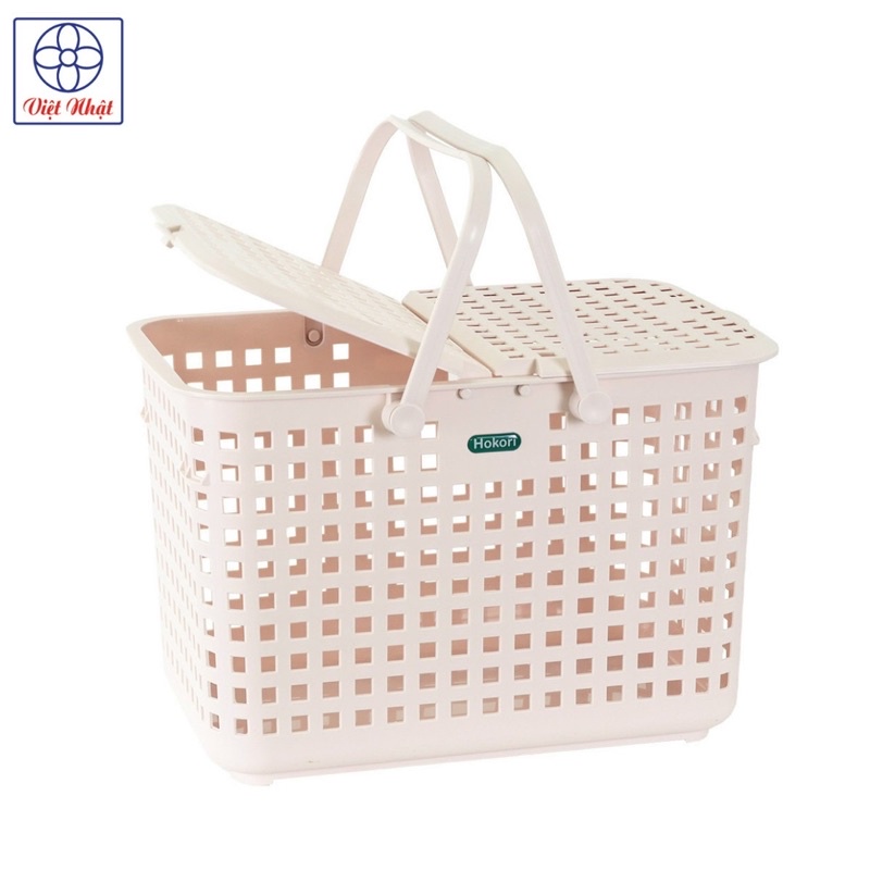 Làn nhựa đi sinh [SIZE TO-NHỎ- Chọn màu]  đa năng có nắp mở rộng tiện lợi, Giỏ đựng đồ sơ sinh cho bé