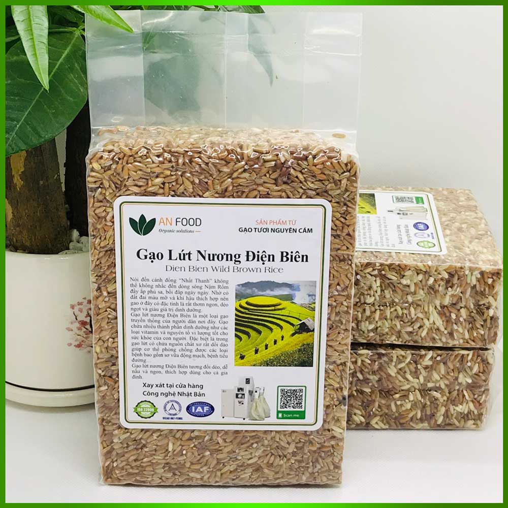 Gạo lứt đỏ dẻo gạo lức dẻo nương điện biên cao cấp 1KG-ANFOOD