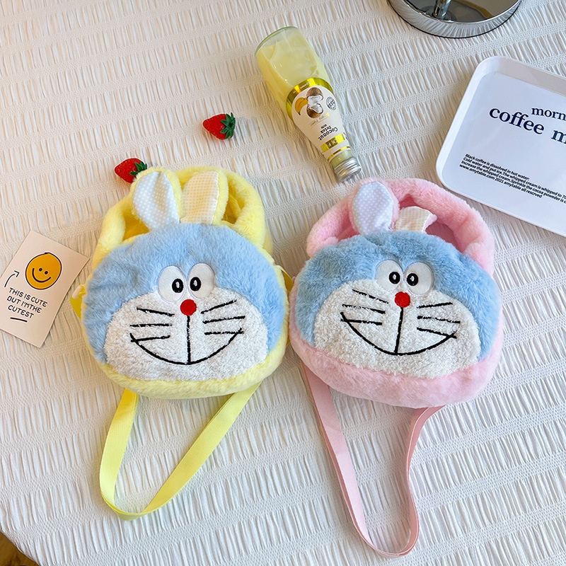 Ellen Túi Đeo Chéo Hình Doraemon Nhồi Bông Dễ Thương Cho Ba Mẹ Và Bé