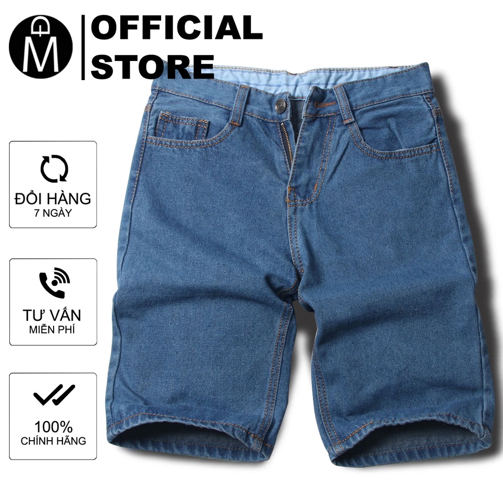 Quần short jean nam MĐ Q391 xanh nhạt !