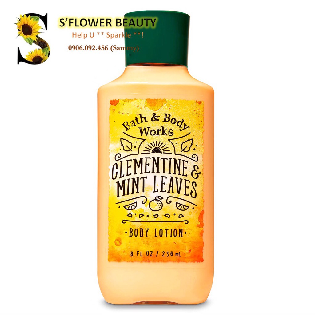 BST Garden | Clementine &amp; Mint Leaves | Bộ Sản Phẩm Tắm -Dưỡng Xịt Thơm Toàn Thân Lưu Hương Mịn Da Bath &amp; Body Works