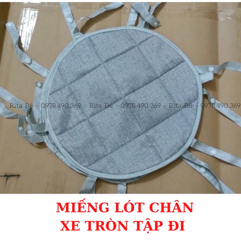 Miếng lót chân xe tròn tập đi,ghế ngồi thay thế, tay đẩy rời xe tròn cho bé, phù hợp với nhiều dòng xe