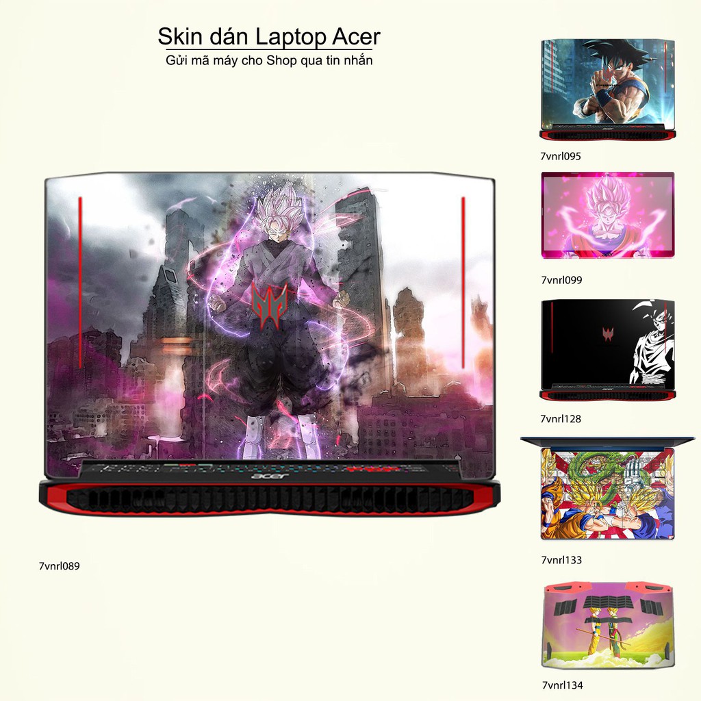 Skin dán Laptop Acer in hình Dragon Ball nhiều mẫu 2 (inbox mã máy cho Shop)