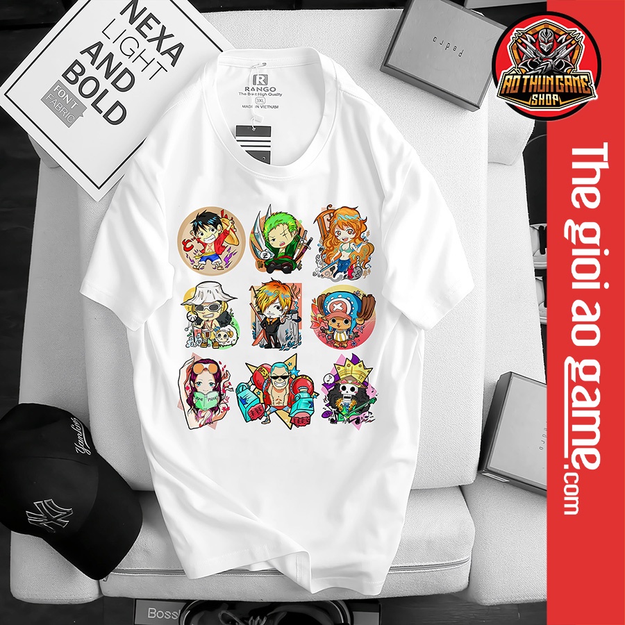 Áo one piece luffy nam nữ Áo thun one piece luffy trắng đen form rộng unisex cotton co giãn thoáng mát TGAG T10