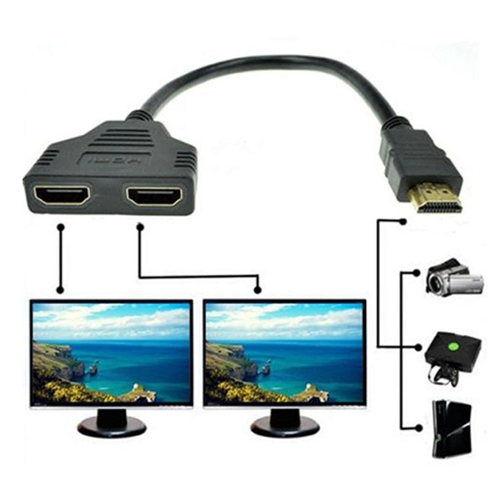 Dây chia tín hiệu HDMI 1 ra 2 dẹt