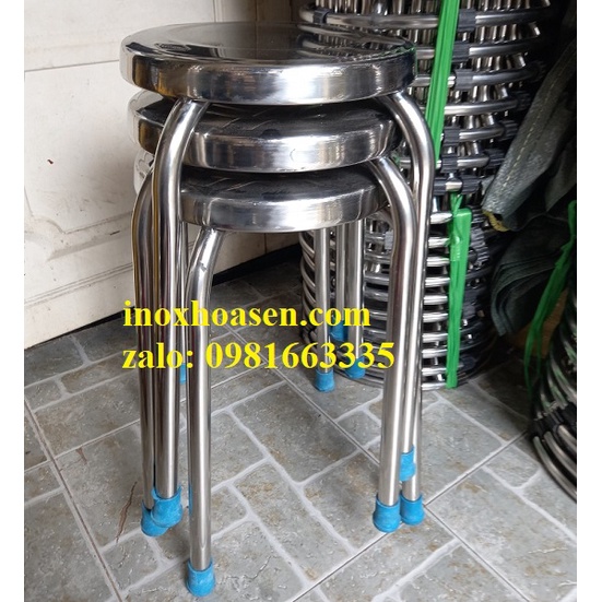 Bộ bàn ghế inox 6 ghế và 1 bàn, bàn inox chữ nhật, ghế inox tròn