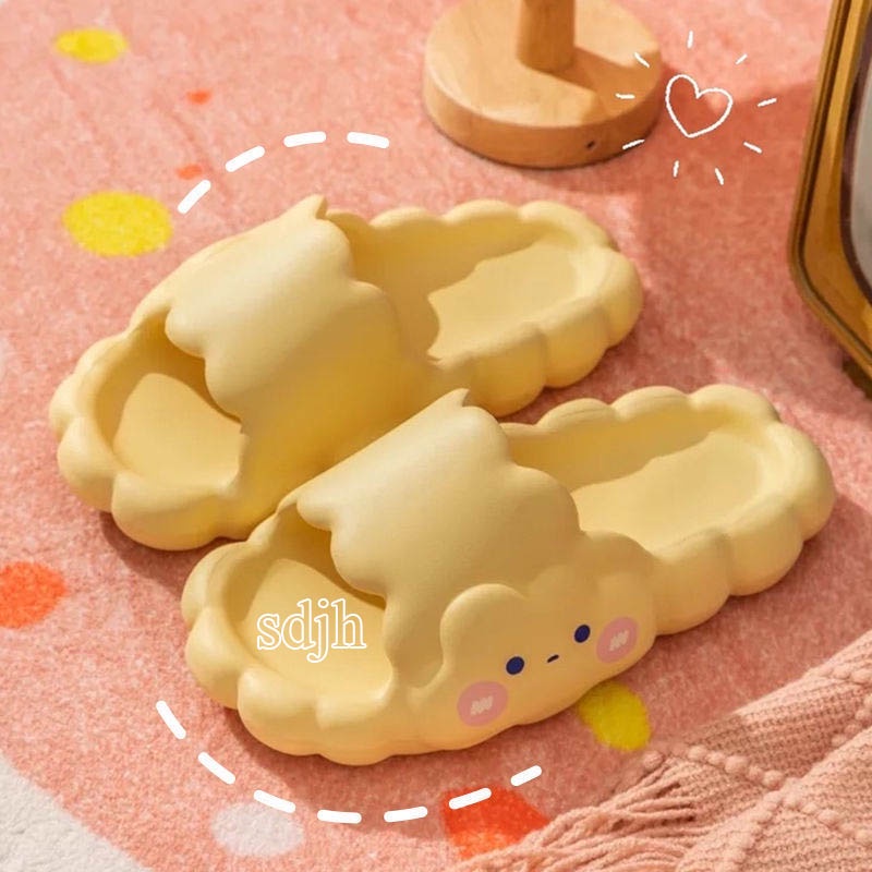 Dép đế mềm chống trượt hình đám mây hoạt hình đáng yêu có size 36-45 dành cho nữ
