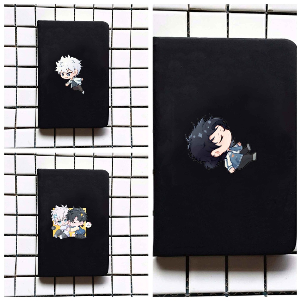 Sổ bìa da A6 in hình Người đại diện thời gian anime chibi ghi chép tiện lợi
