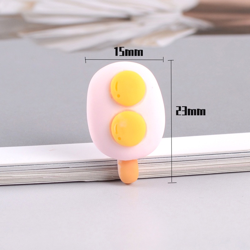 Set 10 phụ kiện hình cây kem/ bánh donut dễ thương trang trí điện thoại