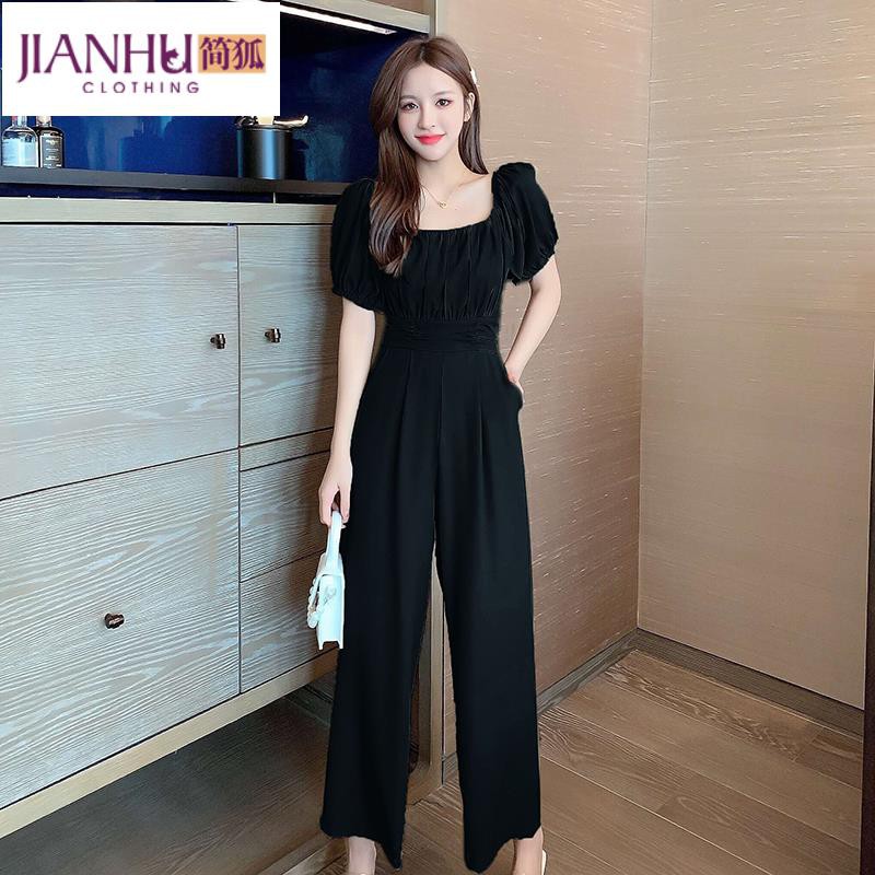 Jumpsuit Thời Trang Mùa Hè Phong Cách Retro Pháp Cho Nữ