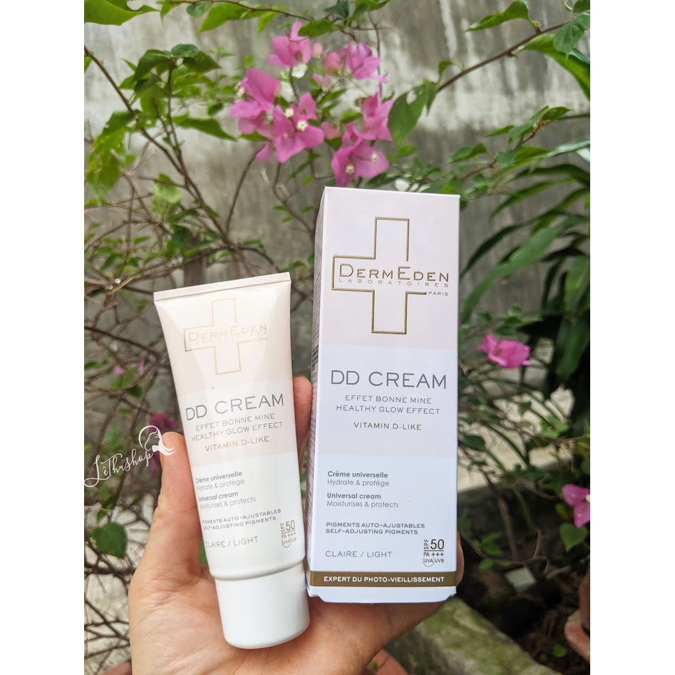 Kem chống nắng, trang điểm và dưỡng da, làm đều màu da, chống lão hóa DermEden DD Cream 50ml SPF 50  PA+++