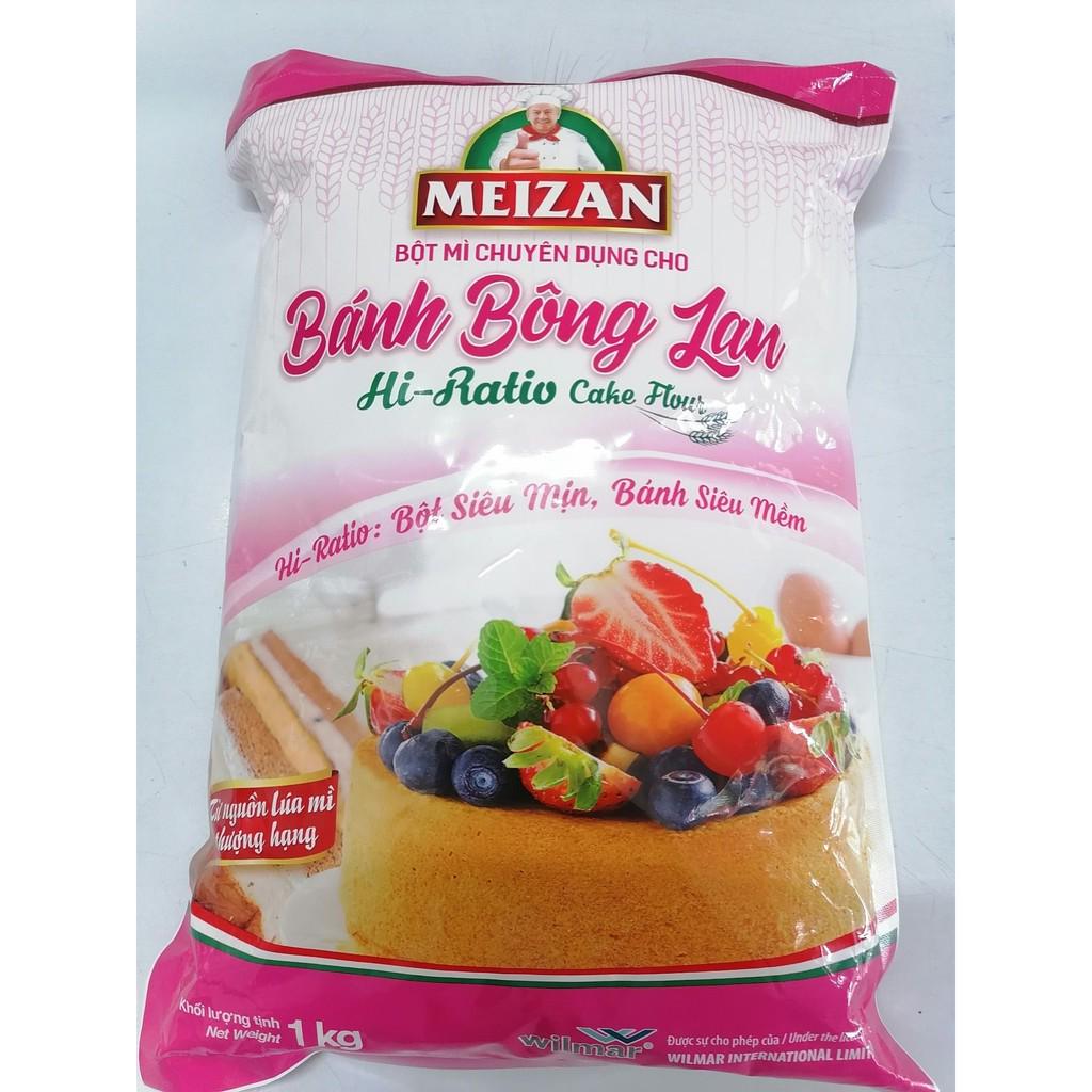 Bột mì chuyên dụng cho bánh bông lan Meizan Hiratio cake flour 1kg/túi