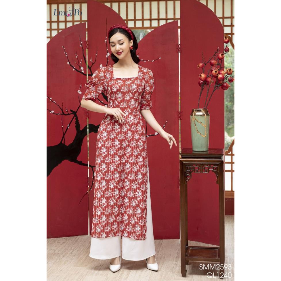 Quần lụa ống suông mặc áo dài Emspo QL1240 VTa