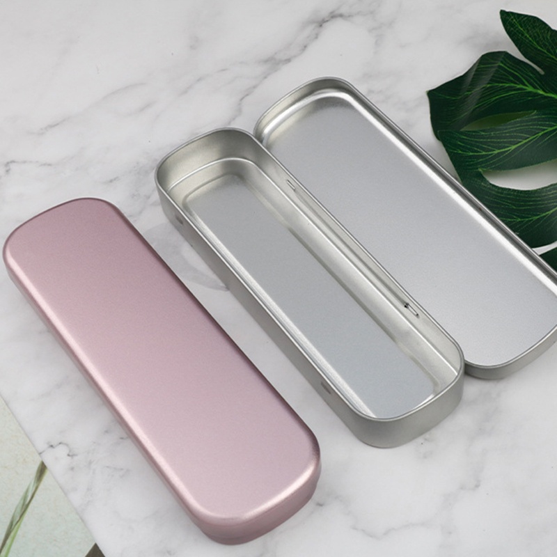 Hộp Đựng Bút Mini Bằng Kim Loại Kèm Giá Đỡ Bút Tiện Dụng Cho Học Sinh/ Văn Phòng