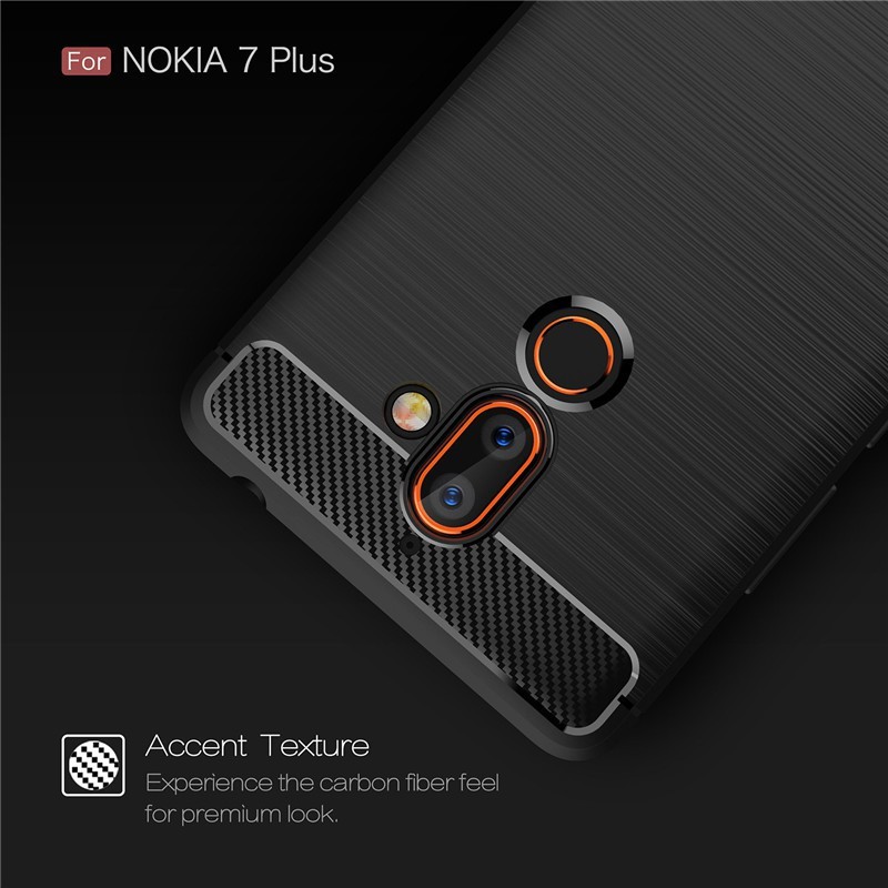 Ốp Điện Thoại Sợi Carbon Thời Trang Siêu Nhẹ Siêu Mỏng Cho Nokia 7/ 7 Plus Mới Nhất 2021