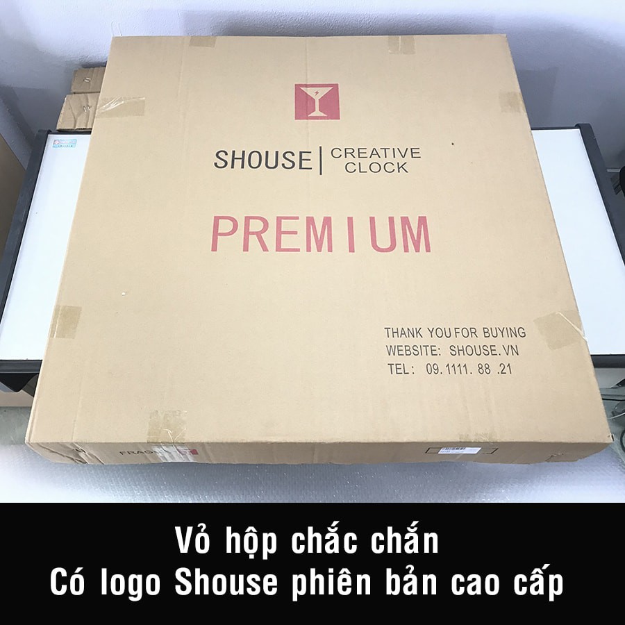 Đồng Hồ Treo Tường Con Chim Công Trang Trí Kim Trôi Hiện Đại DTN006 Shouse không gây tiếng động cho phòng khách