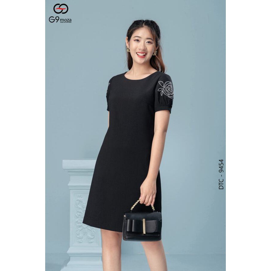 Đầm dáng suông  2 lớp 9454 G9moza với chất liệu thô hàn  tạo phong cách Công sở, dự tiệc, đi chơi Cá tính, điệu đà, cuốn