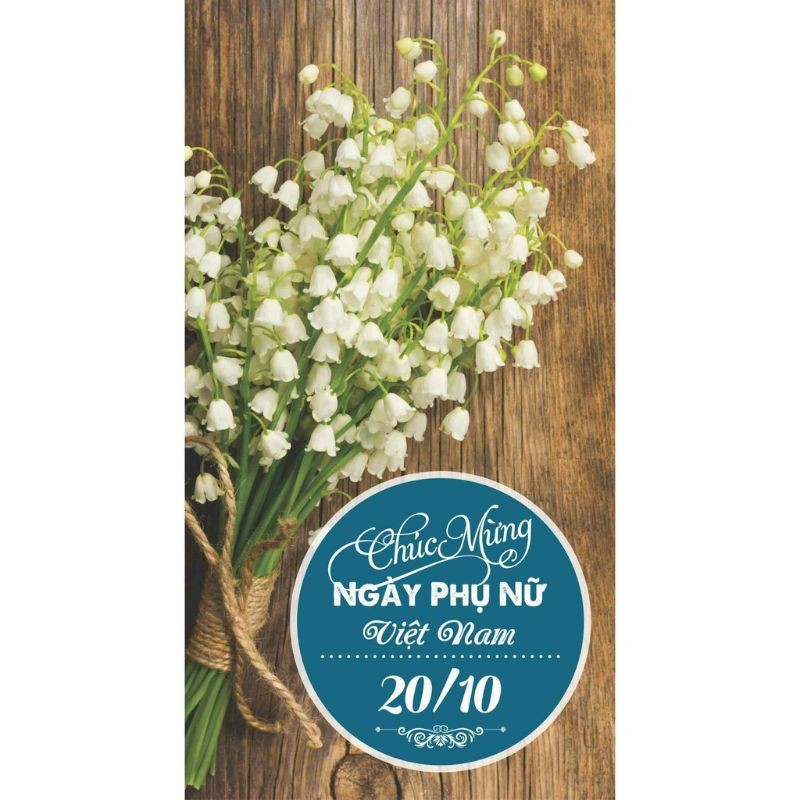 Thiệp chúc mừng 20/10 đính kèm