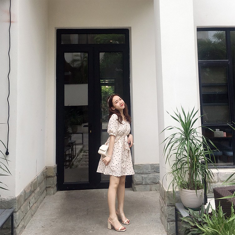 Sandal nữ cao gót 5 phân,Dép nữ gót vuông quai dây mảnh xinh xắn dễ phối đồ Mã at15 - Hàng nhập khẩu