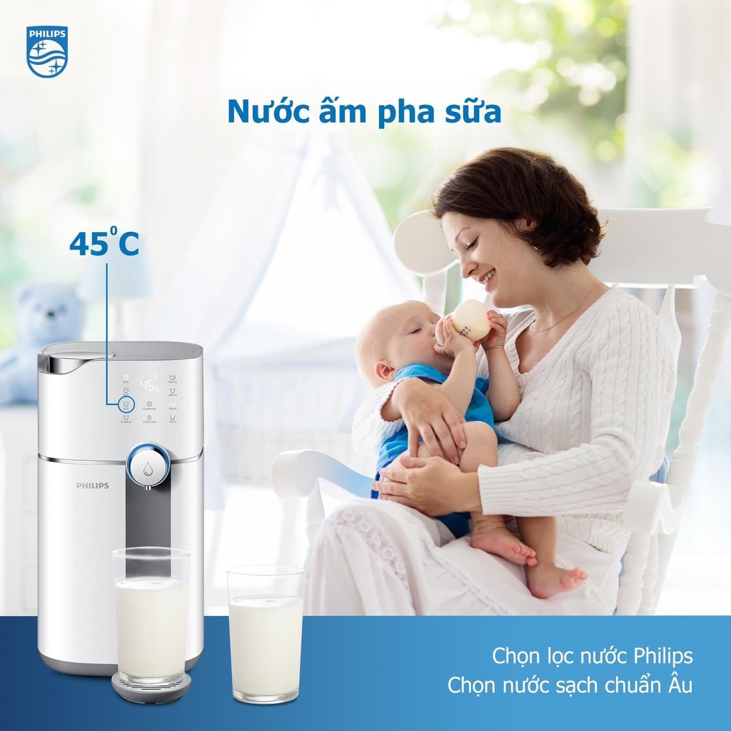 Máy lọc nước RO để bàn Philips ADD6910 không cần lắp đặt, lấy nước nóng trong 3 giây