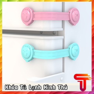 Khoá tủ lạnh cửa tủ dài 16 cm có thể uốn cong an toàn cho bé
