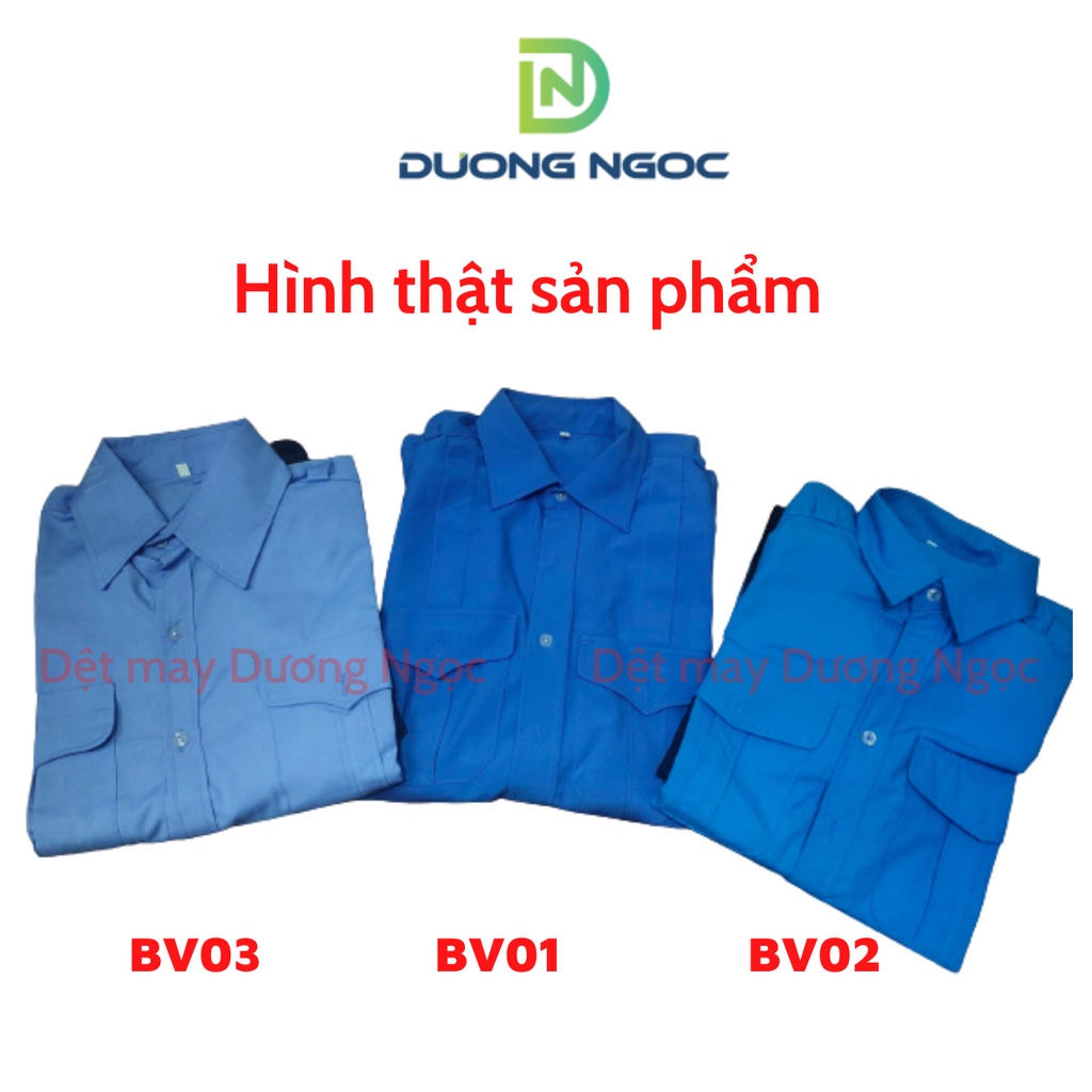 Bộ Quần Áo Đồng Phục Bảo Vệ Tay Dài Cao Cấp Theo Thông Tư Loại Đẹp Vải Kate Mỹ Đủ Size BV01 Không Kèm Phụ Kiện