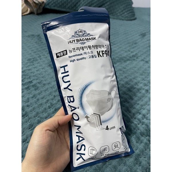 Khẩu Trang Kháng Khuẩn KF94, Combo 50 chiếc Khẩu trang Huy Bảo, Kf94 Mask