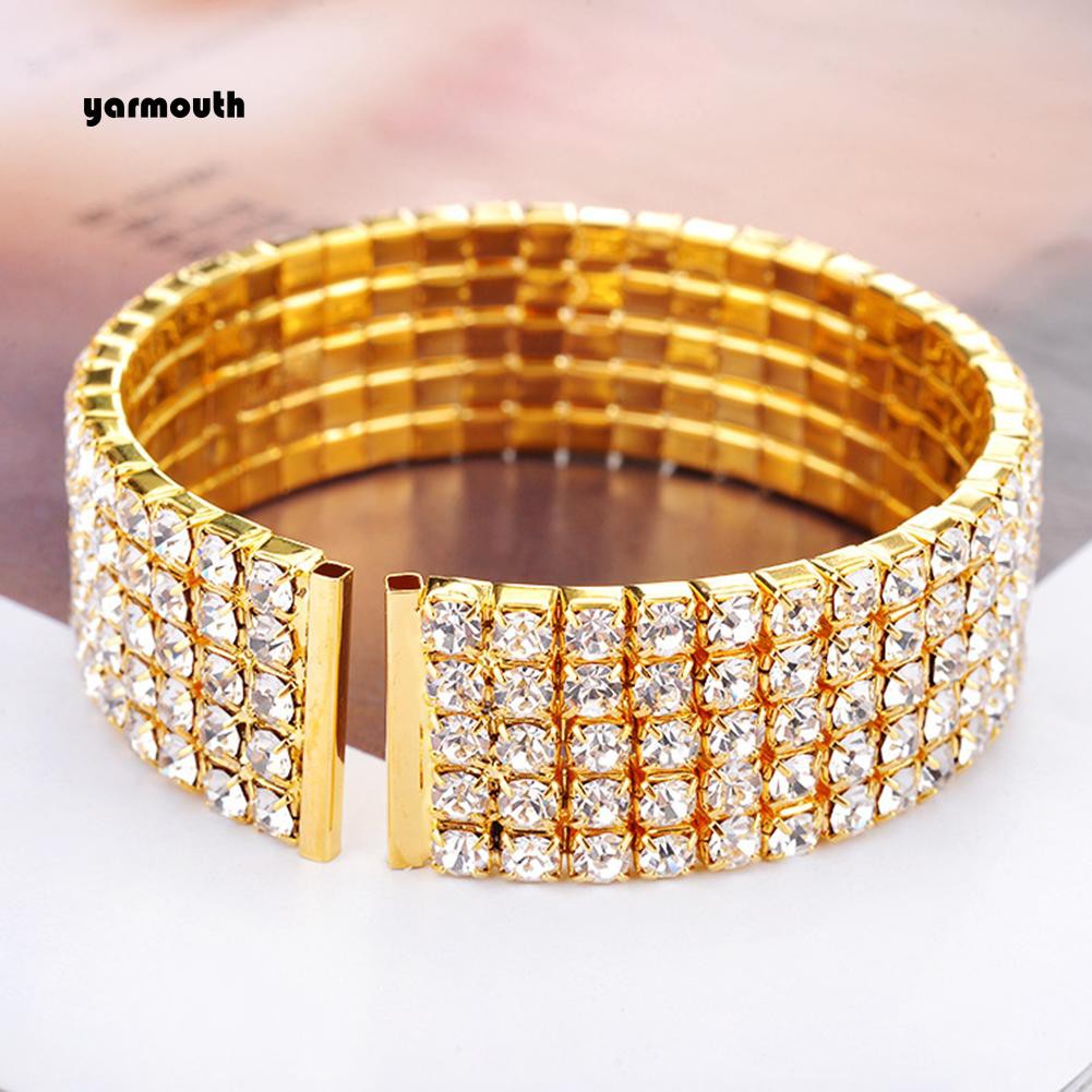 Vòng Tay Đính Đá 5 Hàng Thời Trang Cho Nữ