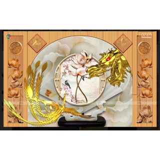 tranh dán tường bàn thờ, phòng thờ 3D KT 120x80cm