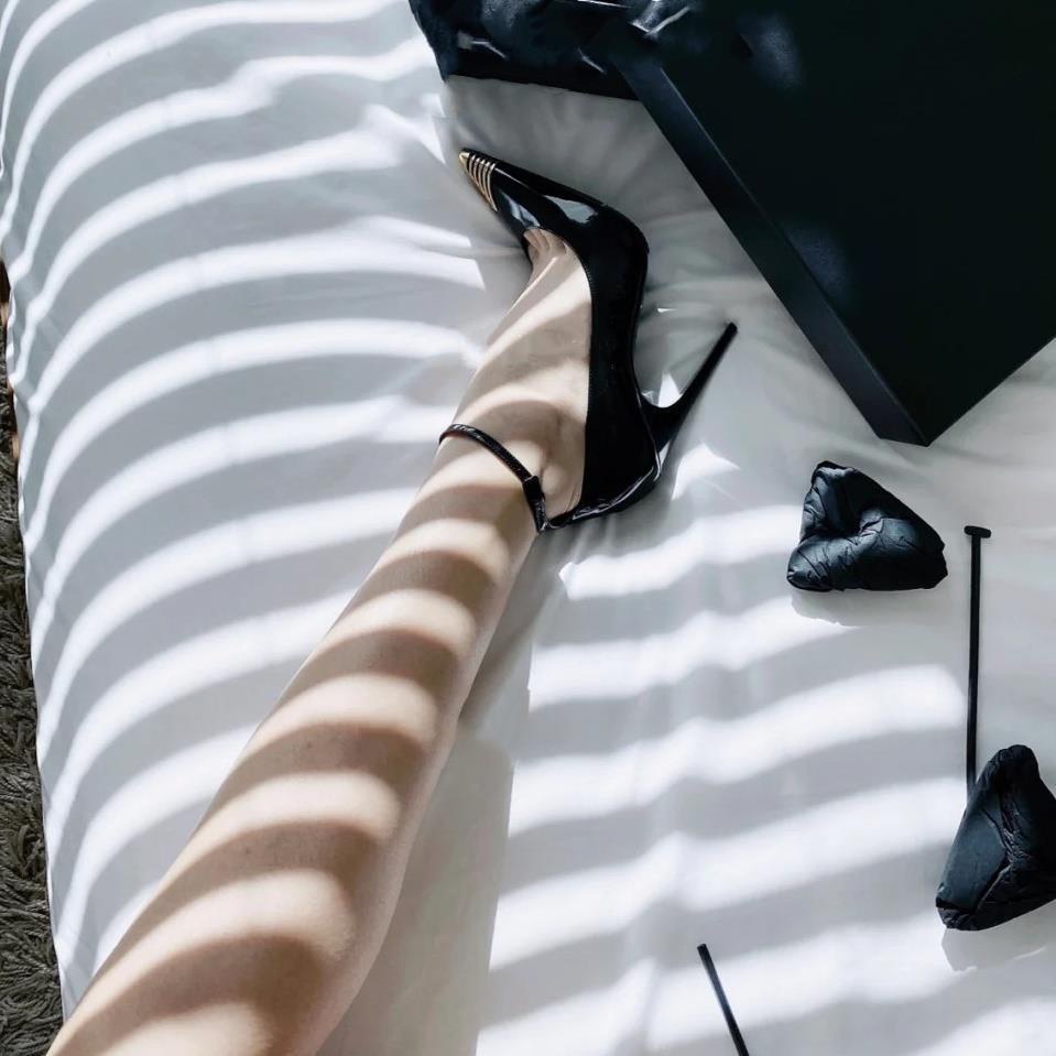 ☃Giày Cao Gót Da Bóng Mũi Nhọn Phối Khóa Kim Loại Thời Trang Thu Đông Dành Cho Nữ 2021