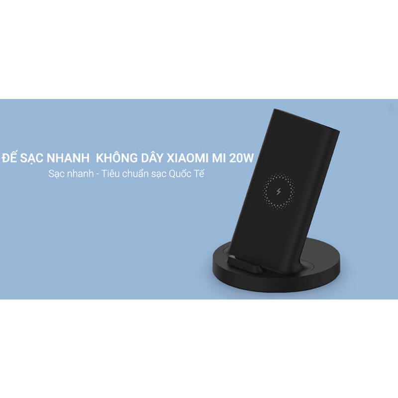 Đế Sạc Nhanh Không Dây Xiaomi 20W WPC02ZM - Sạc Siêu Nhanh, Chuẩn Qi Siêu Sn Toàn, Tương Thích Nhiều Thiết Bị
