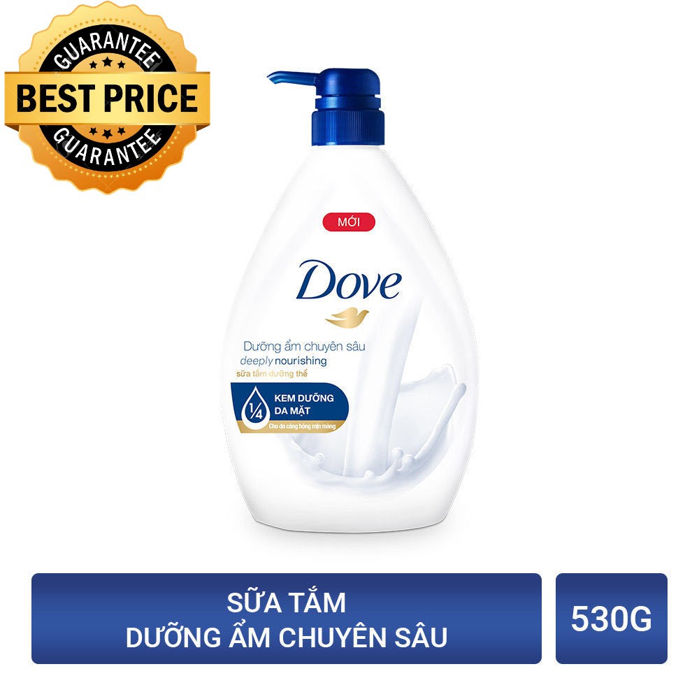 Sữa tắm Dove Dưỡng ẩm chuyên sâu Deeply Nourishing 530g