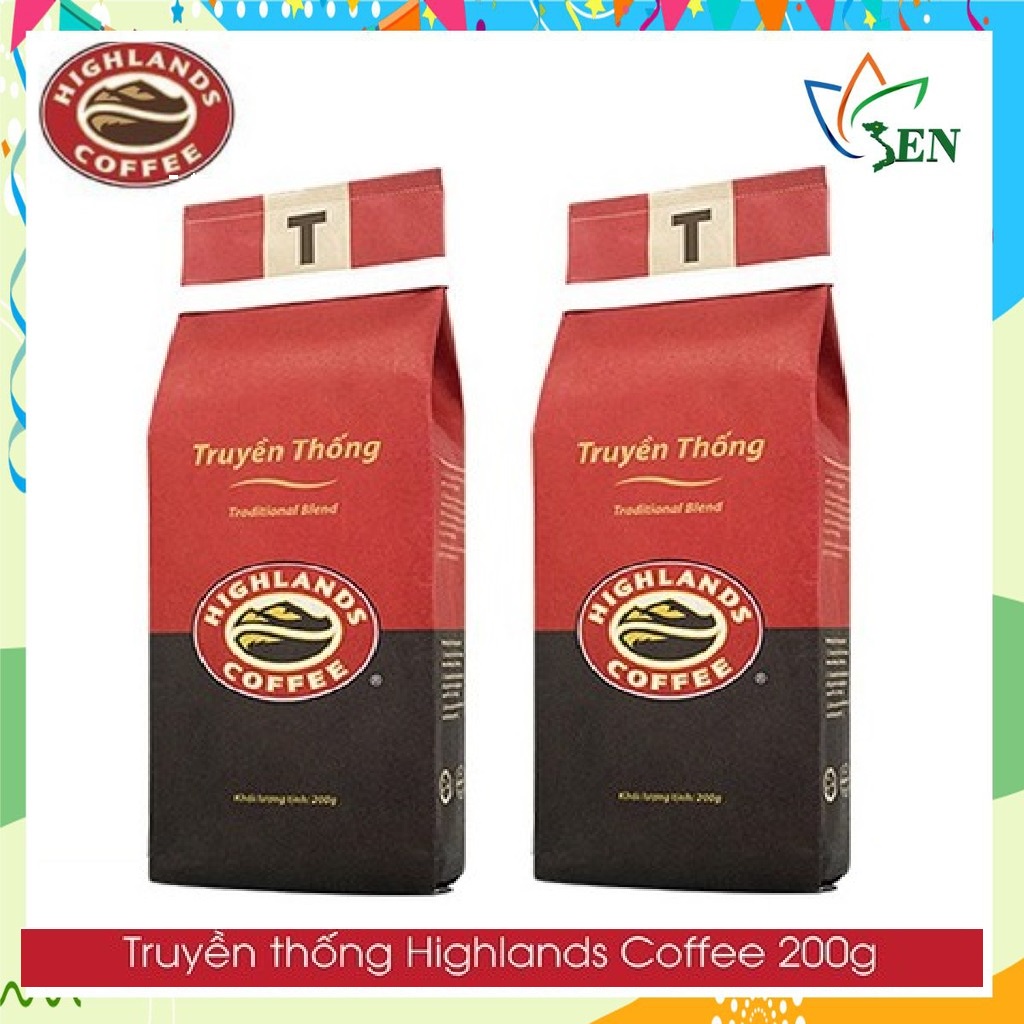 [SenXanh CAFE] Combo 2 gói Cà phê Rang xay Truyền thống Highland Coffee 200g | BigBuy360 - bigbuy360.vn