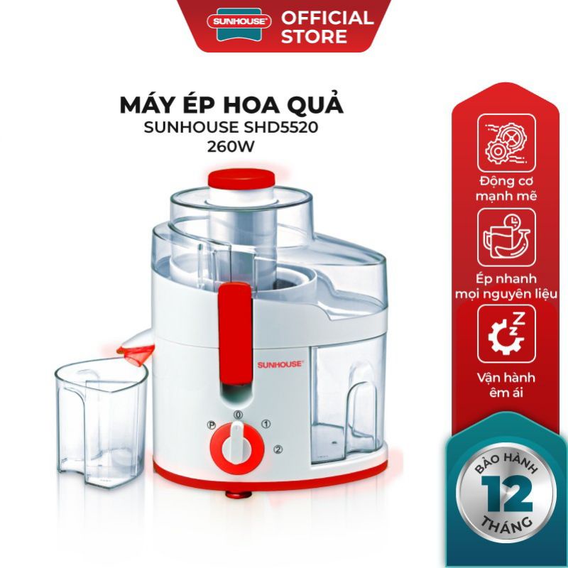 Máy ép hoa quả SUNHOUSE SHD5520 - Chính hãng bảo hành 12 tháng