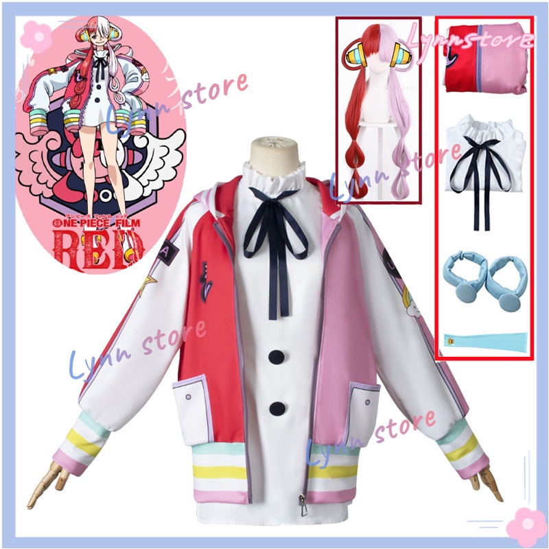 Hoạt hình One Piece Trang phục Cosplay PHIM ĐỎ UTA Phụ nữ Dễ thương Áo khoác màu hồng Halloween Áo khoác Bữa tiệc ACGN Anime Triển lãm Trang phục Cosplay