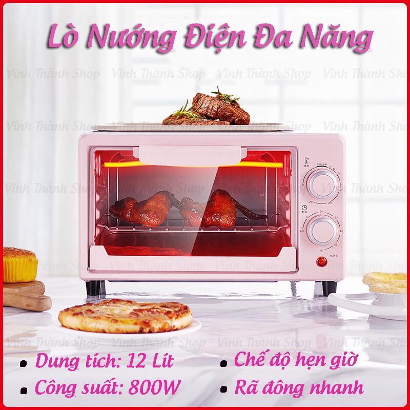 Lò Nướng Bánh Mini Đa Năng Dung Tích 10 Lít Và 12 Lít Rã Đông Nhanh - Lò Nướng Điện