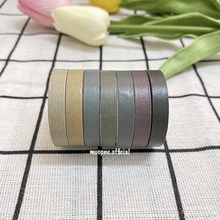Washi tape trang trí sổ tông màu retro