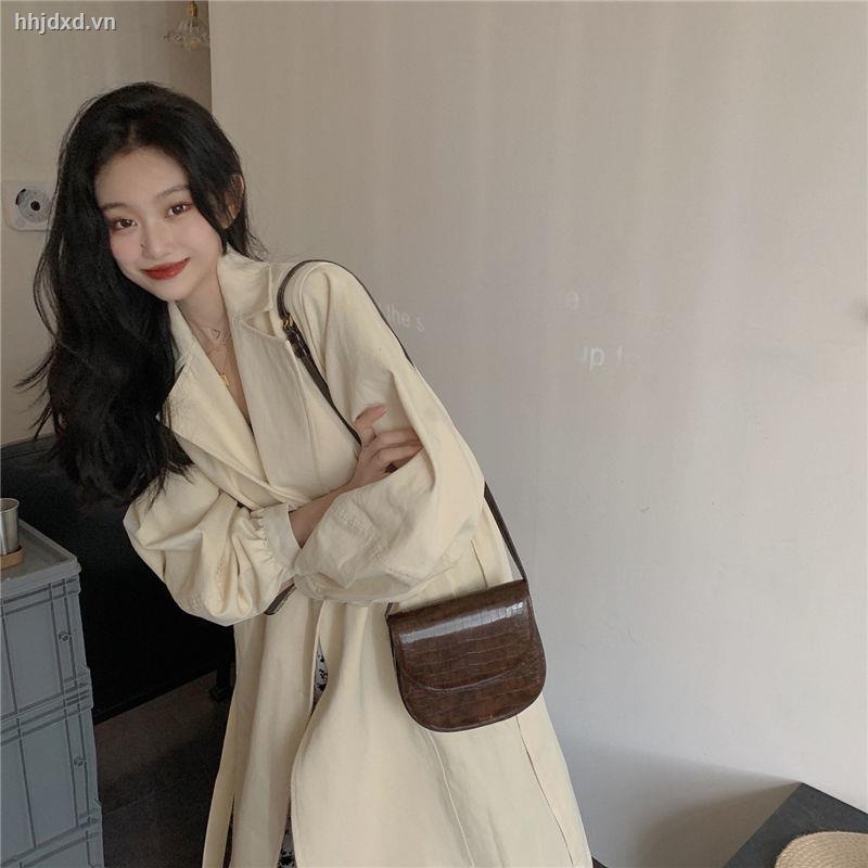 Áo khoác gió tay dài màu sắc thời trang thu đông dành cho nữ