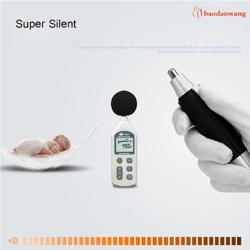 Tông đơ tỉa lông mũi 13.5cm dùng pin AA đa năng tiện dụng cho nam và nữ