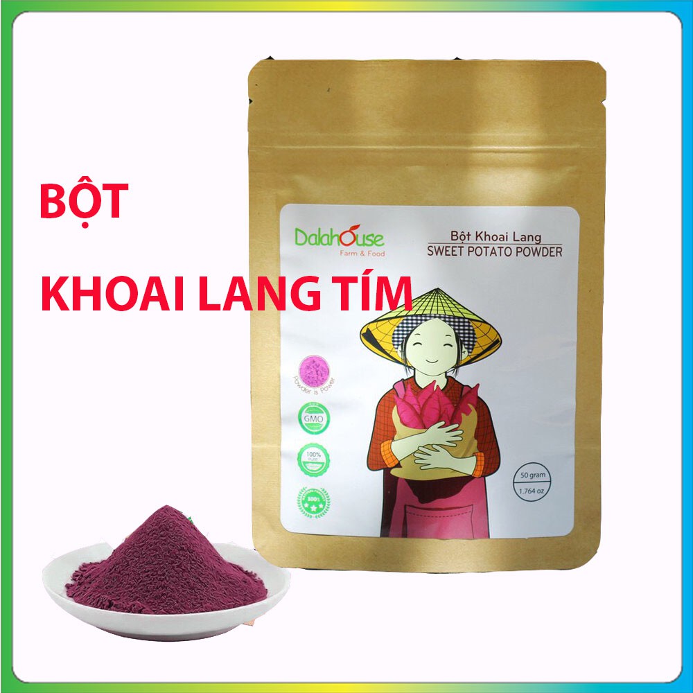 Dalahouse Bột Khoai Lan Tim Nguyên Chất 50g.