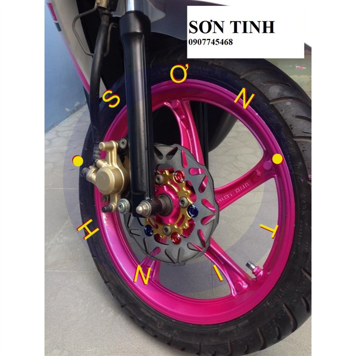 Chai sơn xịt sơn xe máy Samurai 53 màu hồng huỳnh quang phản quang Fluorescent PINK