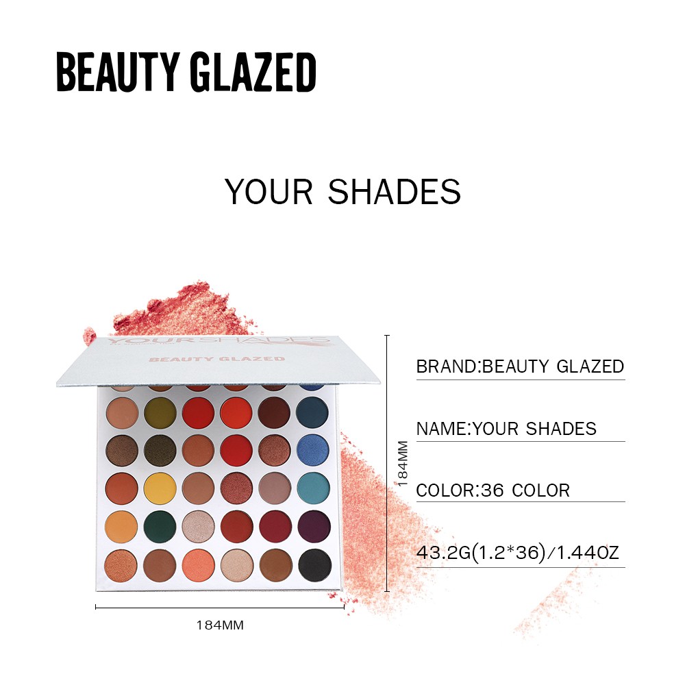 BEAUTY GLAZED Bảng phấn mắt Glazed Beauty 36 màu mới thời trang | BigBuy360 - bigbuy360.vn