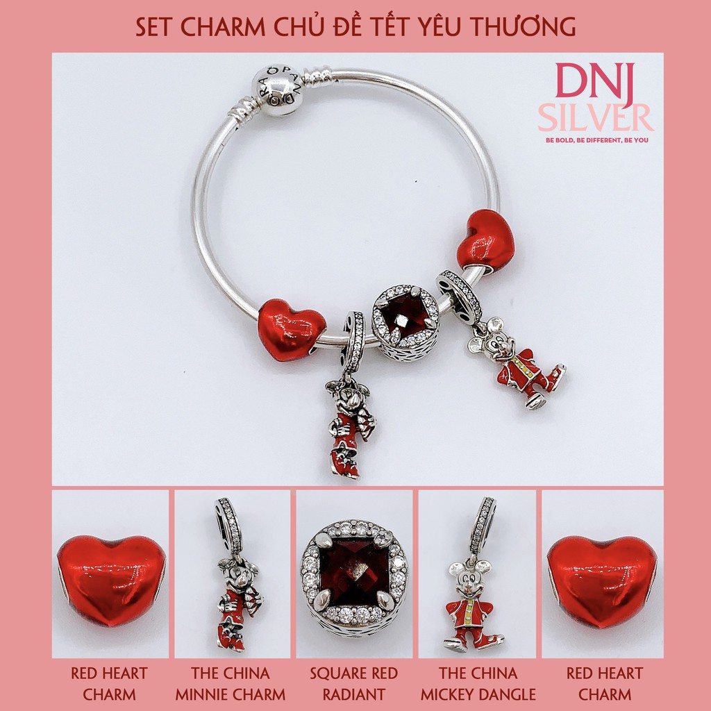 [Hàng cao cấp] Vòng Bạc S925 ALE Cao Cấp - SET CHARM CHỦ ĐỀ TẾT YÊU THƯƠNG