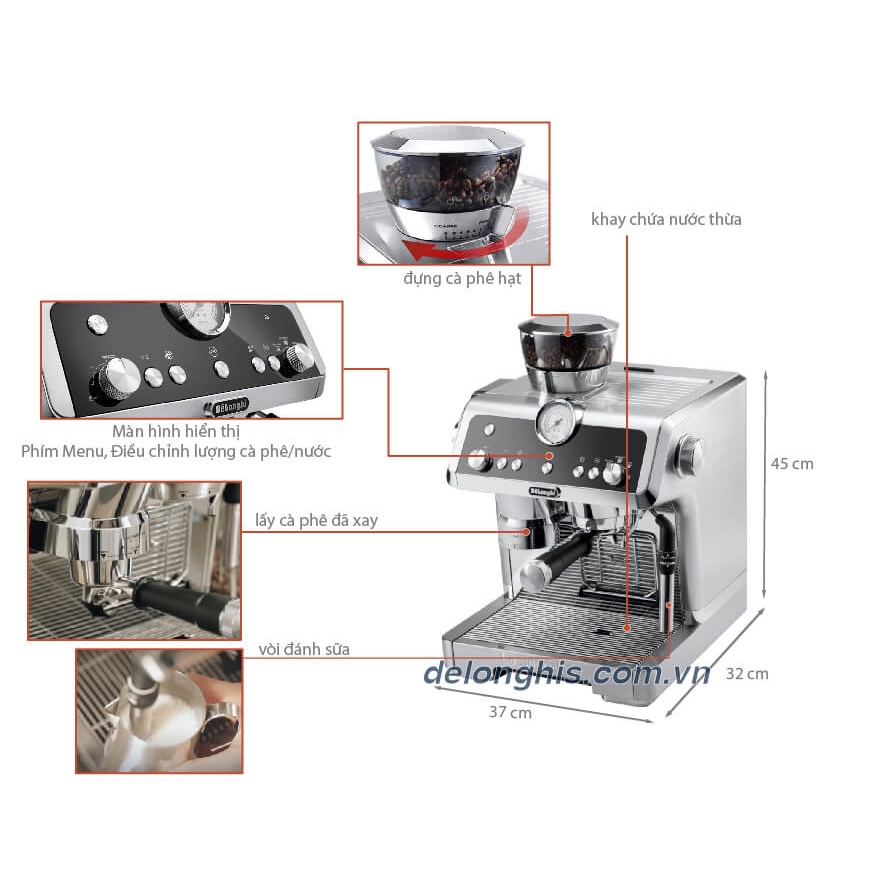 Máy Pha Cà Phê Delonghi La Specialista EC9335.M [Hàng chính hãng, Tặng chảo chống dính Tefal]